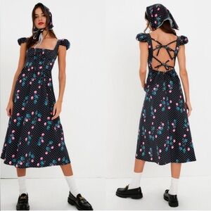 NWT For Love & Lemons Florentina Midi Dress size S